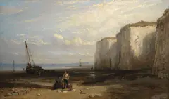 Alfred H. Vickers, Repairing the nets, oil on canvas