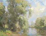 Rsa William Miller Frazer, 'Summer's Day on the Tyne', oil on canvas