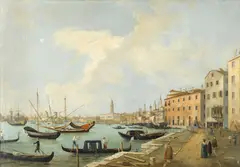 20th Century School, Gondolas travelling past St Mark's Square; Gondolas on the Grand Canal, a pair., oil on canvas