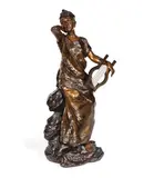 Emmanuel Villanis, patinated bronze model of 'Melodie,'