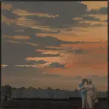Matthias Koeppel, Sonnenuntergang, 1973, Öl auf Leinwand, mit Künstlerleiste
