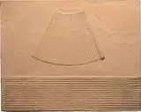 Heinz Mack, SANDFLÜGEL, 1976, Wellpappe und Sahara-Sand auf Holz