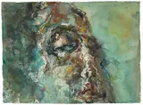 Marwan, Kopf, 1977, Aquarell und Bleistift auf Bütten