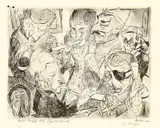 Max Beckmann, Prosit Neujahr 1917, 1917, Kaltnadel auf Japan