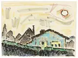 Karl Schmidt-Rottluff, Dorf im Sonnenlicht. 1960er-Jahre