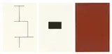 Blinky Palermo, Mappe zur Wandmalerei Hamburger Kunstverein, 1973, 1 Serigrafie und 2 Lithografien, jeweils auf Bütten