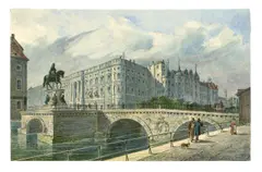 Das Berliner Schloß mit der Langen Brücke. 1840er Jahre by Friedrich Wilhelm Klose, Aquarell auf Papier, sold May 2018