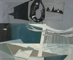 Alexander Camaro, Station 123, 1949, Öl auf Leinwand
