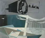 Alexander Camaro, Station 123, 1949, Öl auf Leinwand
