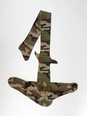 Ohne Titel by Cosima von Bonin, 2004, Camouflage-Stoff, genäht, sold Jun 2018