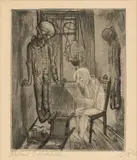 Otto Dix, Der Selbstmörder (Erhängter), 1922, Radierung und Kaltnadel auf Velin