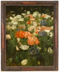 Friedrich Stahl, Mohnfeld, Öl auf Holz