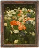 Friedrich Stahl, Mohnfeld, Öl auf Holz