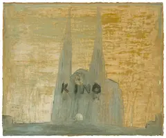 Kino by Norbert Schwontkowski, 2001, Öl und Pigment auf Leinwand, sold Dec 2017