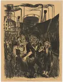 Conrad Felixmüller, Heimkehr der Kohlenarbeiter“ („Im Kohlenrevier“)