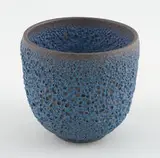 James Lovera, Ceramic bowl with blue crater glaze