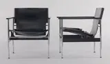 Charles Pollock, Black leather lounge chairs