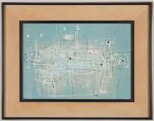 Luis Feito, Untitled (Abstract), c. 1954, Watercolor and gouache on paper