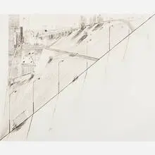 Diagonal Ridge by Wayne Thiebaud, sold May 2019