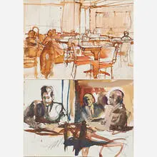 Two works by Richard Estes, sold May 2019