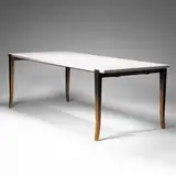T. H. Robsjohn-Gibbings, dining table, 1961, marble, brass