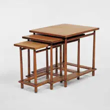 T. H. Robsjohn-Gibbings, nesting tables, 1950s, birch