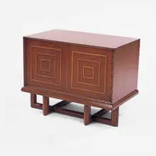 Frank Lloyd Wright, cabinet, 1950s, walnut