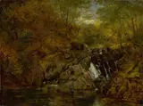 Gebirgsbach by Christian Friedrich Gille, 1859, Öl auf Leinwand, sold May 2017