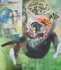 Bernhard Martin, Abströmen, 2008, Öl auf Holz