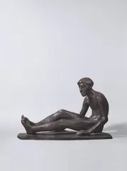 Harald Haacke, Sitzender I, 1951, Bronze mit dunkelbrauner Patina