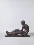 Harald Haacke, Sitzender I, 1951, Bronze mit dunkelbrauner Patina