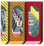 Ulrich Knispel, Zahlenmechanik, 1971, Öl auf Leinwand