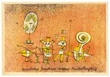 Paul Klee, Die heitere Seite, 1923, Farblithografie auf leichtem Karton (Postkarte)