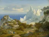 Anton Eduard Kieldrup, Die Kreidefelsen von Møn, 1848, Öl auf Leinwand
