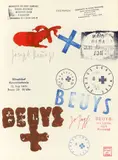 Gespräch by Joseph Beuys, 1974, Stempel- und Tuschezeichnung auf Seite 5 des Buches “Joseph Beuys. Zeichnungen I, 1947–1959”, sold May 2019
