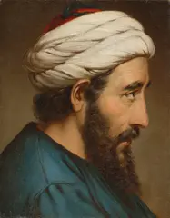 Frederick Sandys, Head of an Oriental, Um 1856, Öl auf Leinwand auf Pappe
