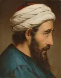 Frederick Sandys, Head of an Oriental, Um 1856, Öl auf Leinwand auf Pappe