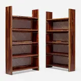 attribution Joaquim Tenreiro, Bookcases from Bloch Editores S.A. Building, Rio de Janeiro, pair, c. 1965, jacaranda