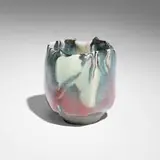 Kei Wakao, Guinomi (sake cup), 2022, craquelure celadon-glazed stoneware