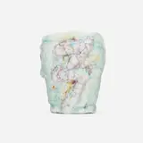 Kodai Ujiie, Urushi Yunomi (tall cup), 2021, glazed porcelain, lacquer