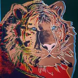 Siberian Tiger, Pine Barrens Tree Frog, Bighorn Ram, Giant Panda, San Francisco Silverspot, Black Rhinoceros, African Elephant, Orangutan, Bald Eagle and Grevy’s Zebra by Andy Warhol, sold May 2019