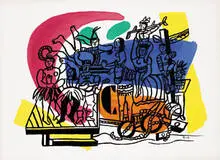 Parade by Fernand Léger, 1953, lithograph, sold Oct 2001
