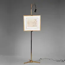 Arredoluce, easel lamp, c. 1958, brass