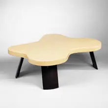 coffee table by Paul Theodore Frankl, c. 1948, cork, mahogany, sold Oct 2001