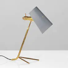 Arteluce, table lamp, 1950s, enameled metal