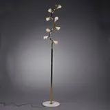 floor lamp by Gino Sarfatti, c. 1950, brass, enameled metal, marble, sold Oct 2001