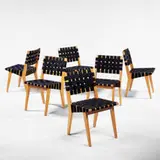 Jens Risom, 666 WSP dining chairs, set of six