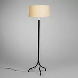 1940s, floor lamp, wrought iron, brass