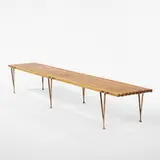 Hugh Acton, bench, 1956, maple, brass