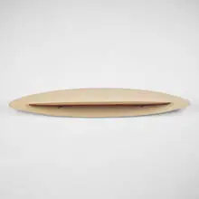 1950s, wall shelf, walnut, enameled wood, brass